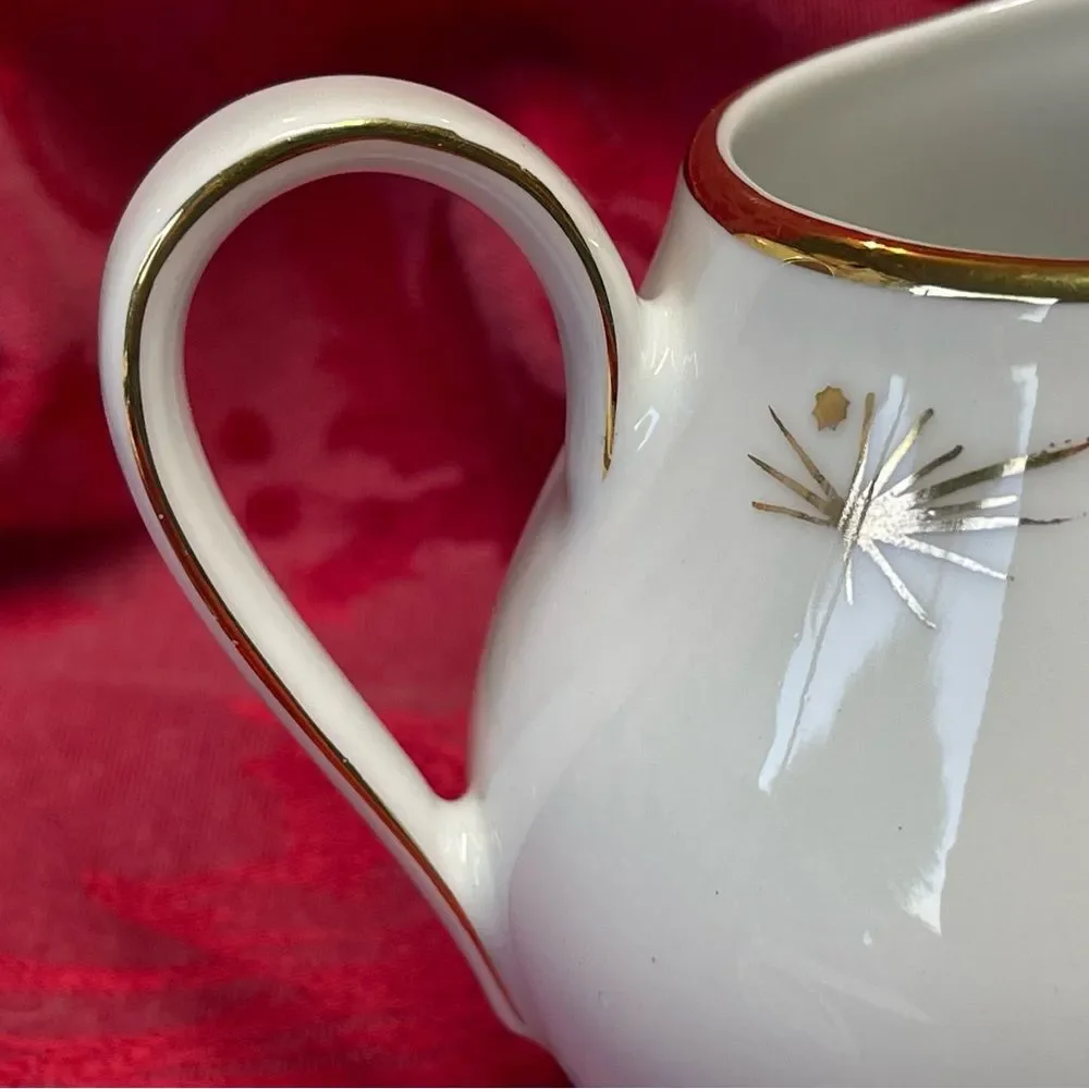 MCM Oscar Schaller & Co. Starburst Creamer and Sugar‎ Bowl with Lid. RARE!